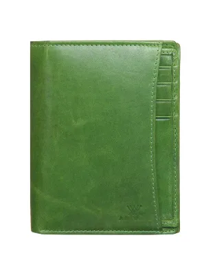Genuine Leather Green Multifunctional Wallet