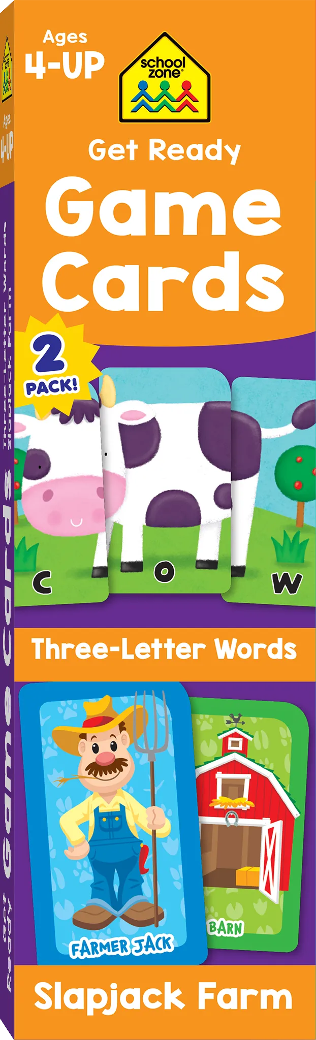 Get Ready Game Cards Three-Letter Words & Slapjack Farm (2-Pack)