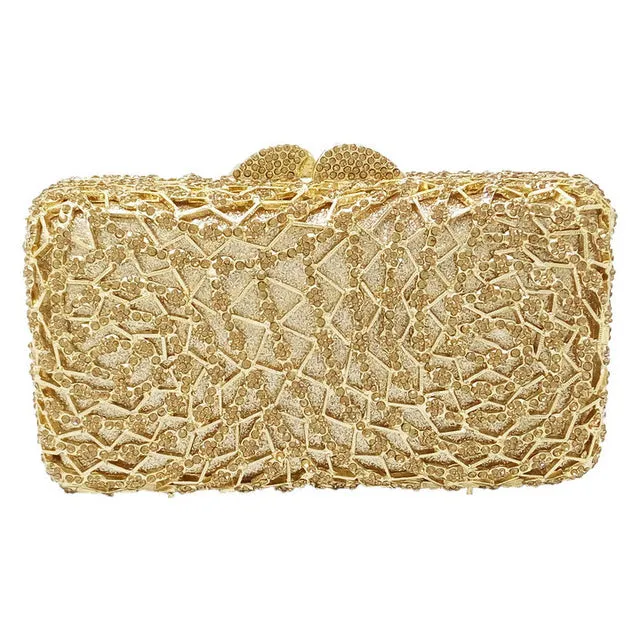 Gold Crystal Clutch Bag