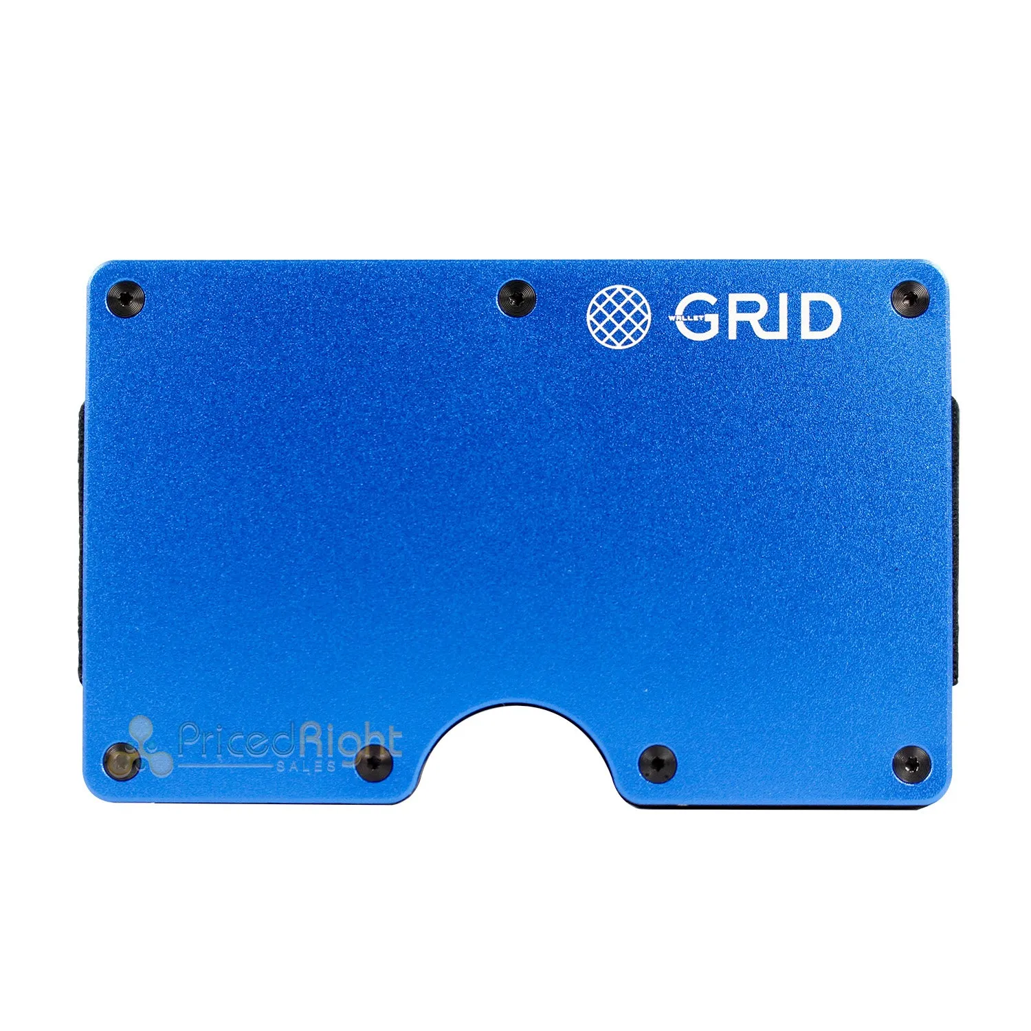 GRID Wallet Blue Aluminum Lightweight Card Holder w/ RFID Blocking Metal Panels