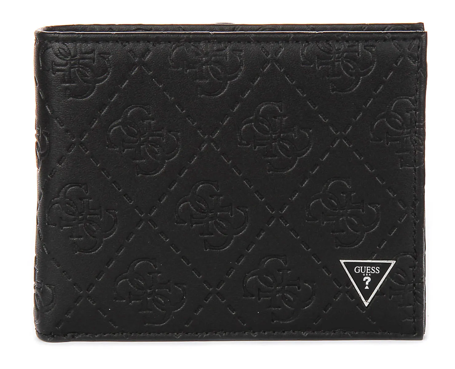 Guess Vezzola Billfold Coin Pocket Wallet In Black For Men