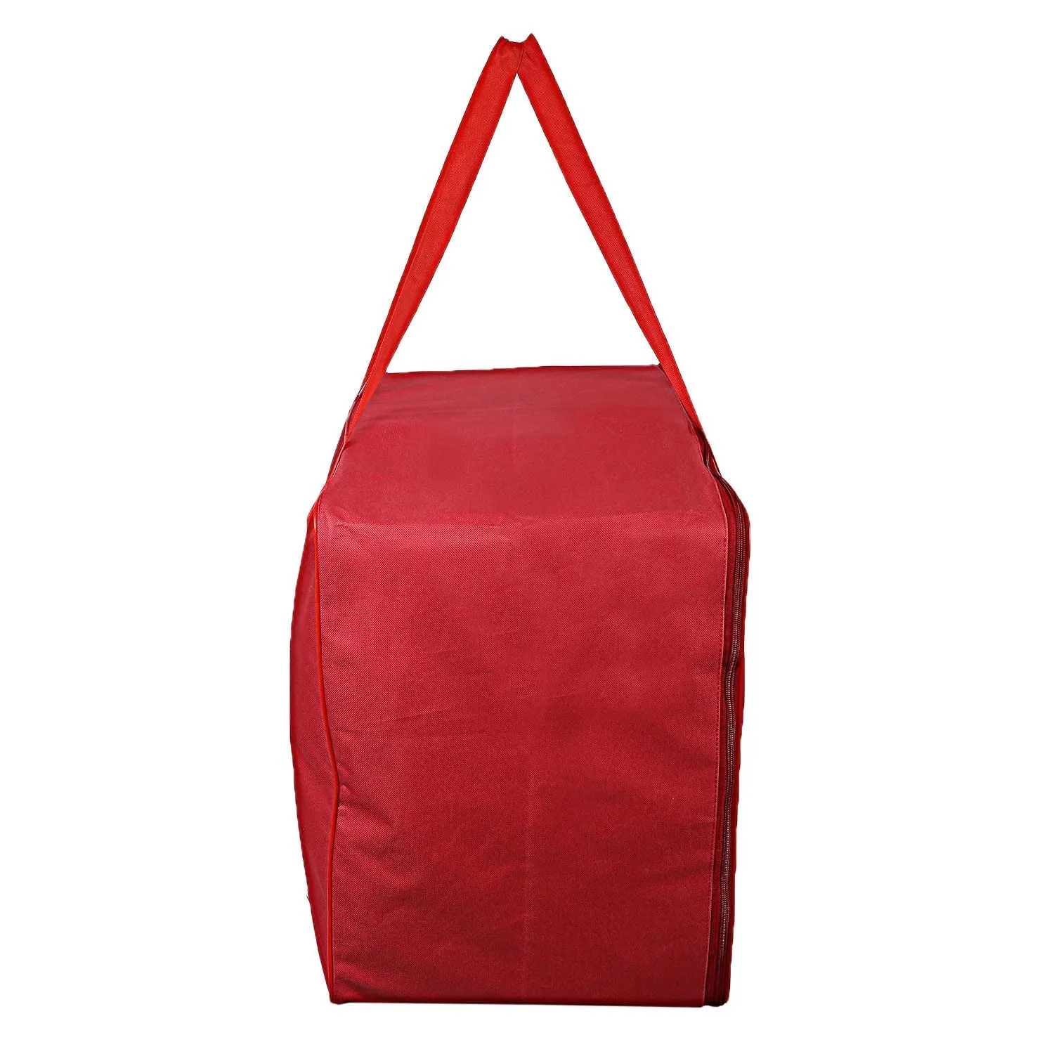 Heart Home Moisture Proof Wardrobe Organizer Storage Bag For Clothes With Zipper Closure and Handle- Pack of 2 (Red)-HS43HEARTH26643