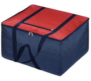 Heart Home Moisture Proof Wardrobe Organizer Storage Bag For Clothes With Zipper Closure and Handle (Red & Blue)-HS43HEARTH26657