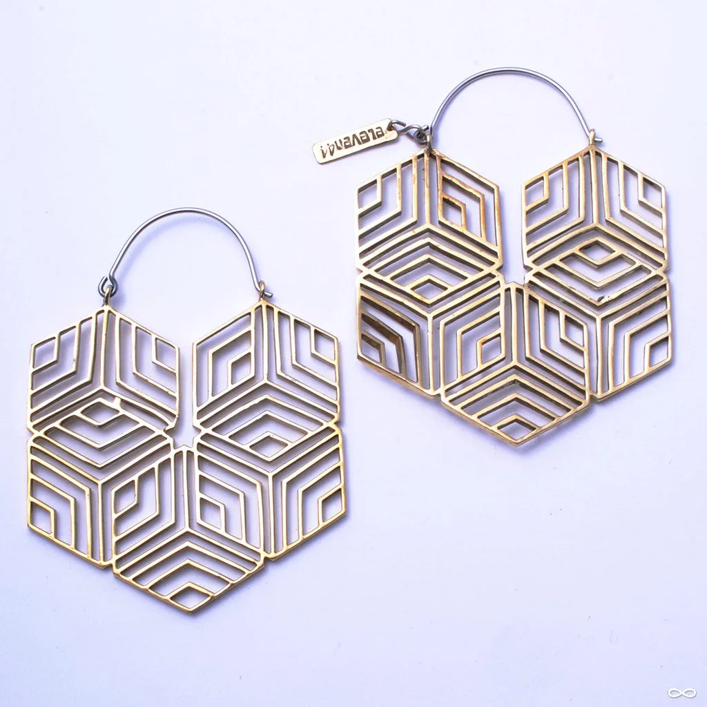 Hexagonal Hoop Earrings from Eleven44