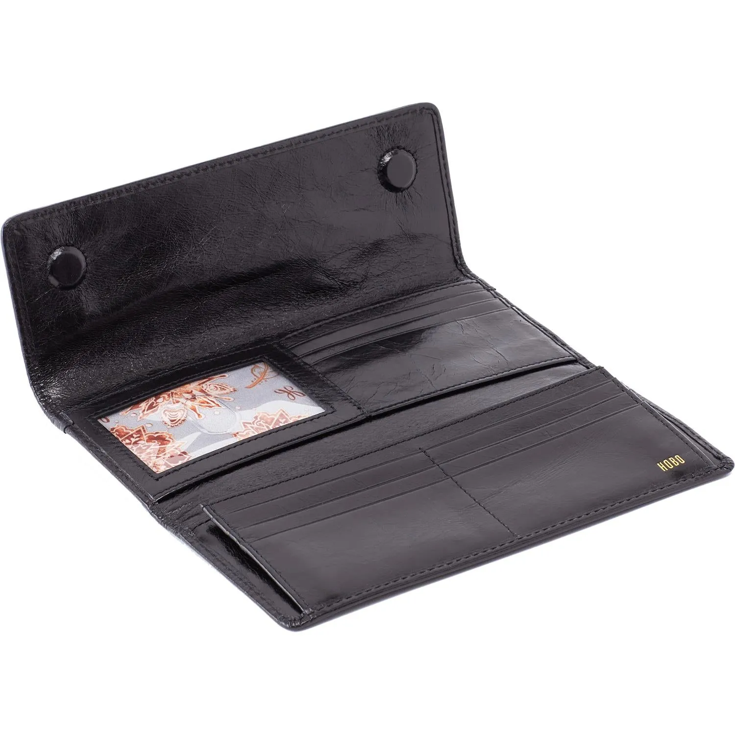 Hobo Ardor Wallet Black Vintage Hide Leather