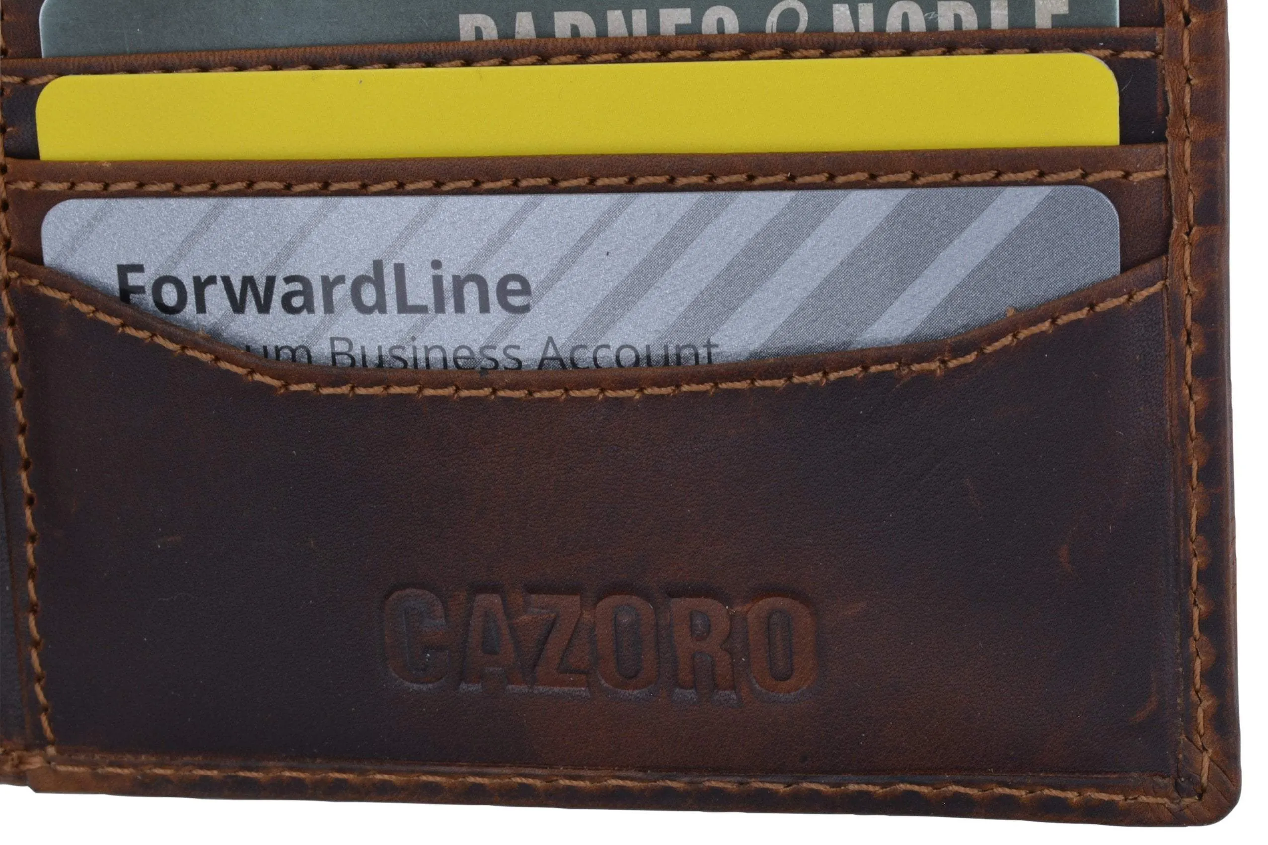 Hunter Leather RFID Blocking Mens Multi-Card ID Holder Bifold Wallet