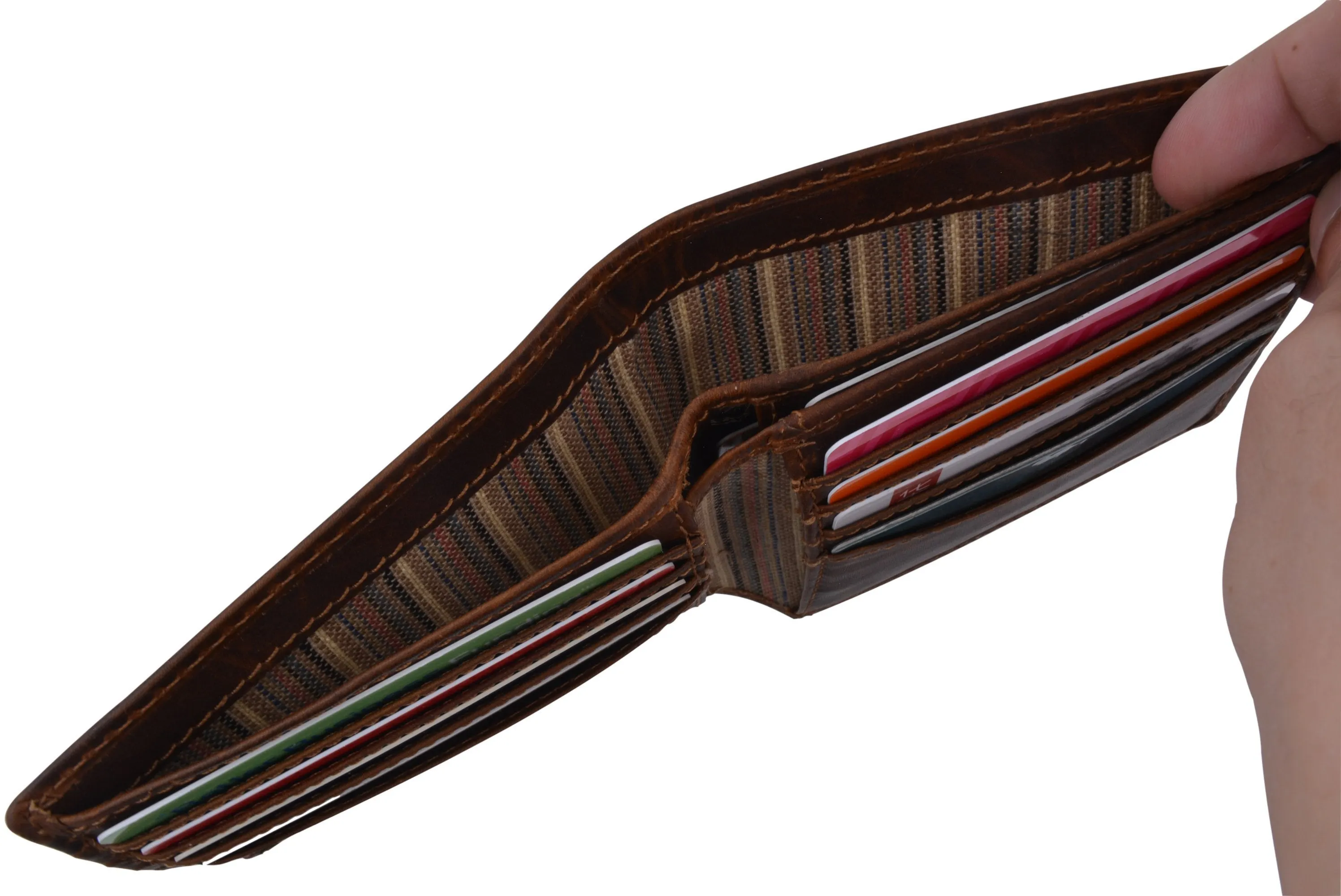 Hunter Leather RFID Blocking Mens Multi-Card ID Holder Bifold Wallet