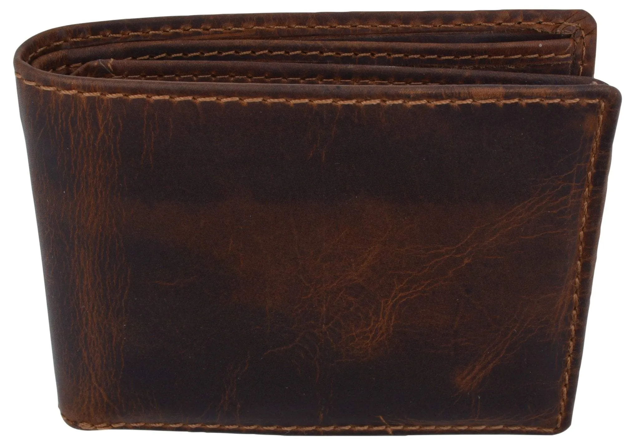 Hunter Leather RFID Blocking Mens Multi-Card ID Holder Bifold Wallet