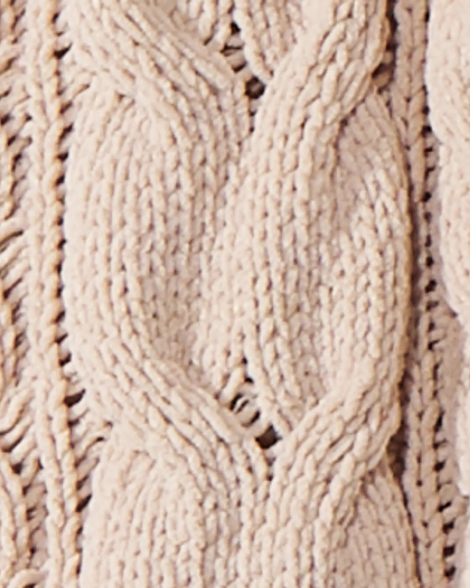 Isabella Cable Knit Cardigan | Mauve
