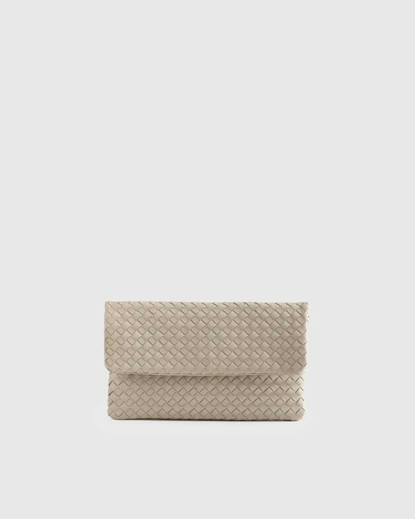 Italian Leather Handwoven Convertible Clutch