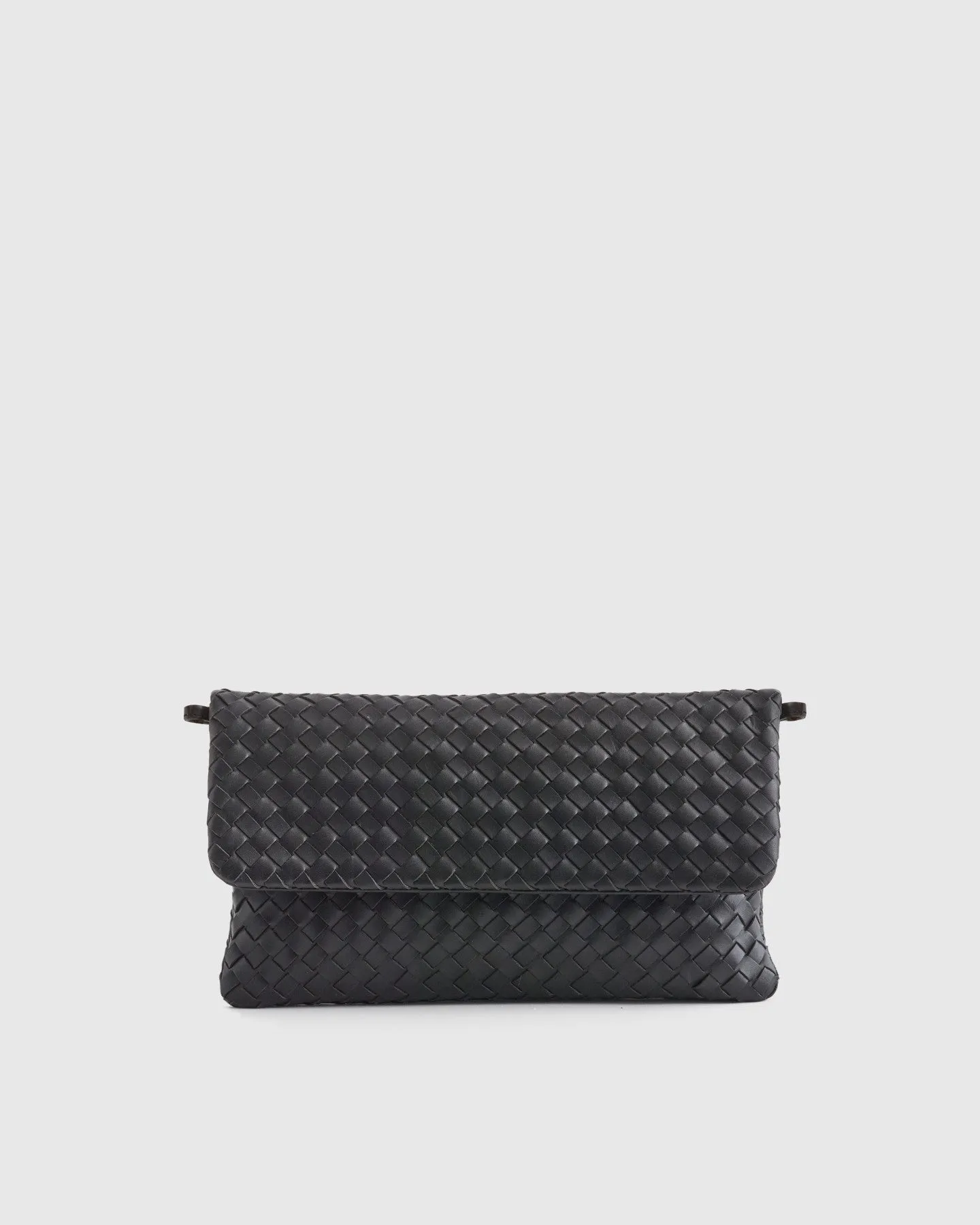 Italian Leather Handwoven Convertible Clutch