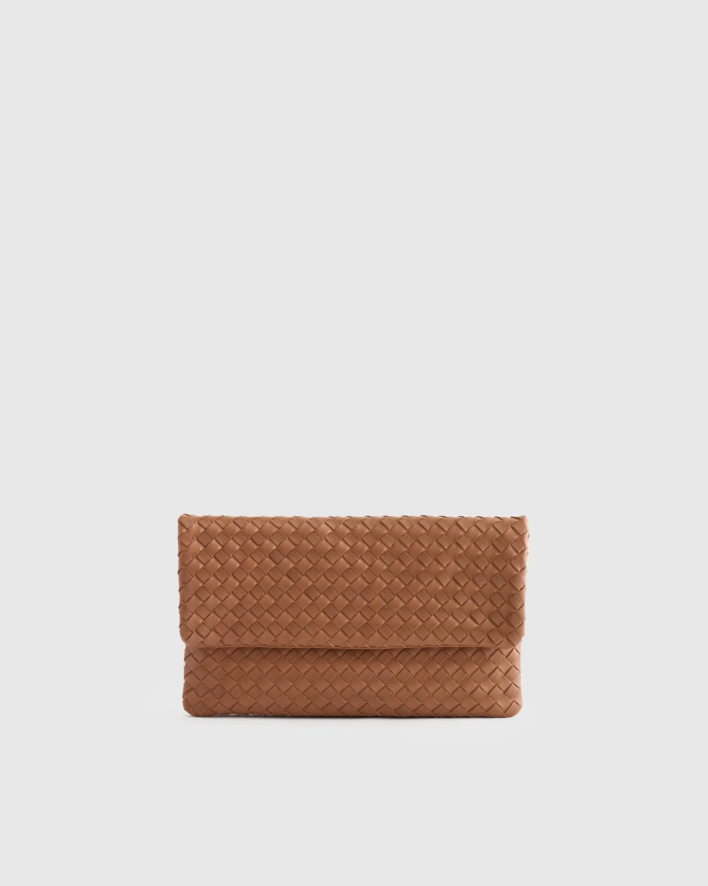 Italian Leather Handwoven Convertible Clutch