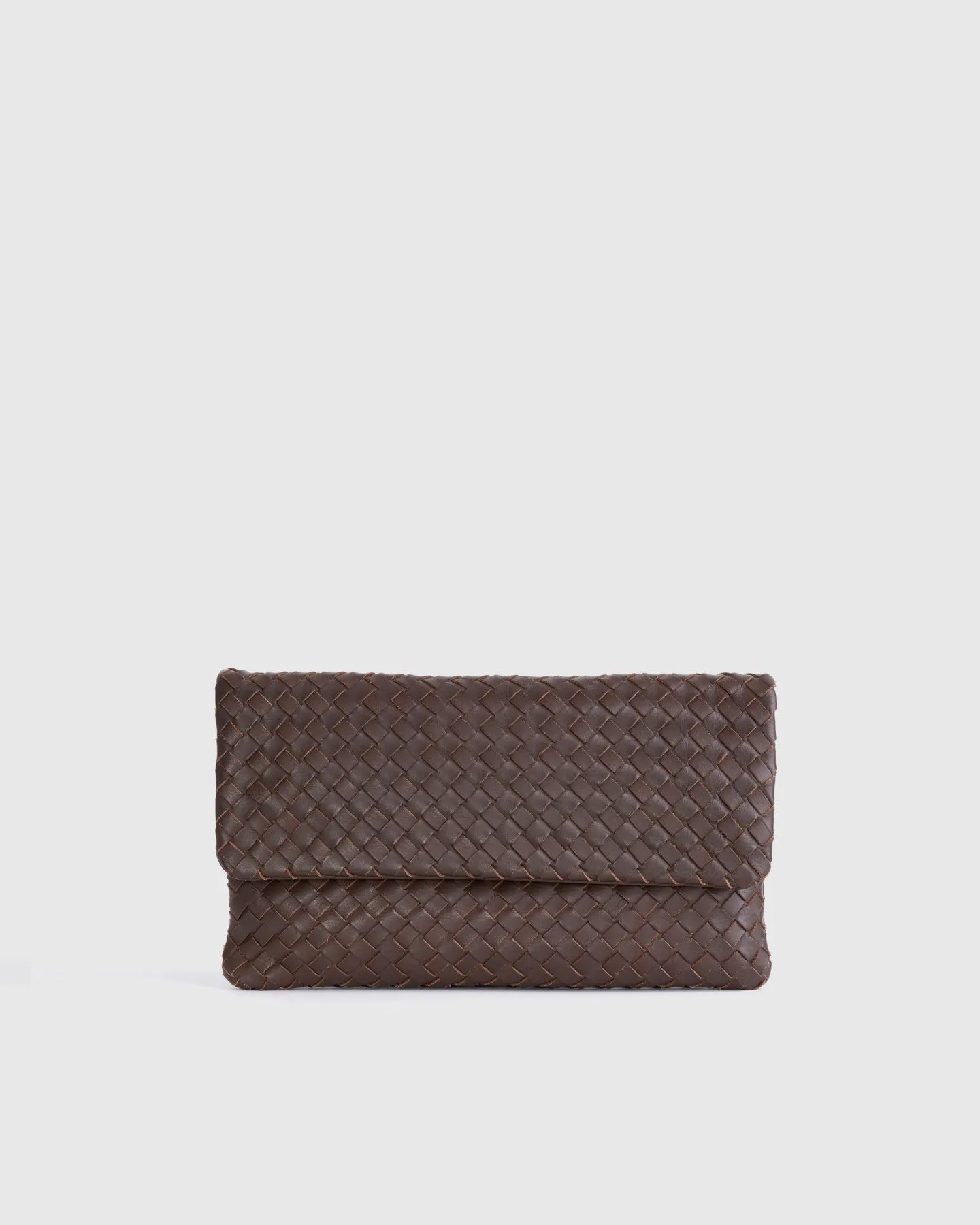 Italian Leather Handwoven Convertible Clutch
