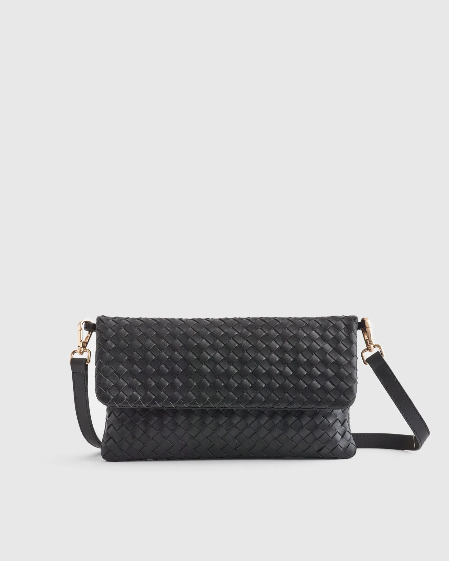Italian Leather Handwoven Convertible Clutch