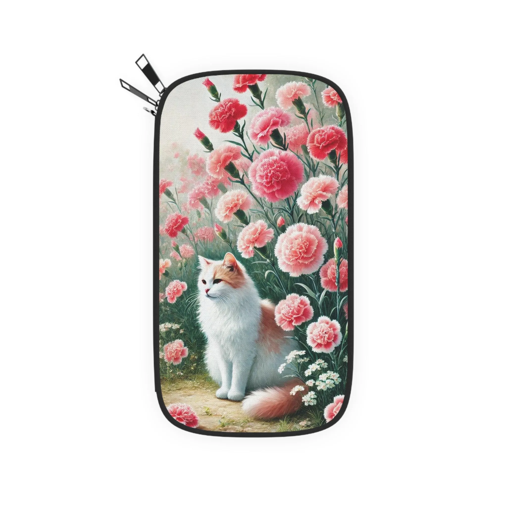 January Birth Flower - Cat Lover - Passport Wallet - Travel Gift