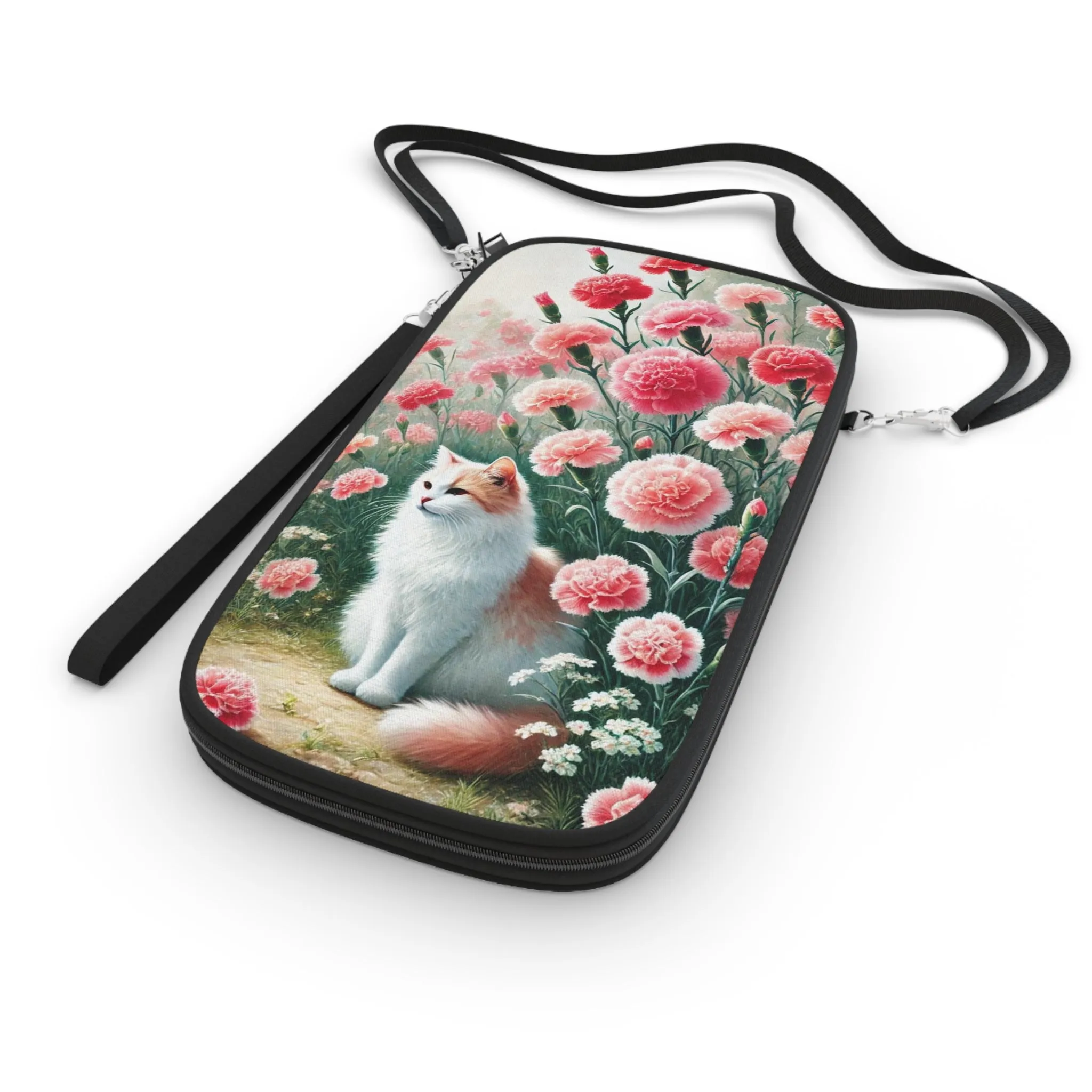 January Birth Flower - Cat Lover - Passport Wallet - Travel Gift