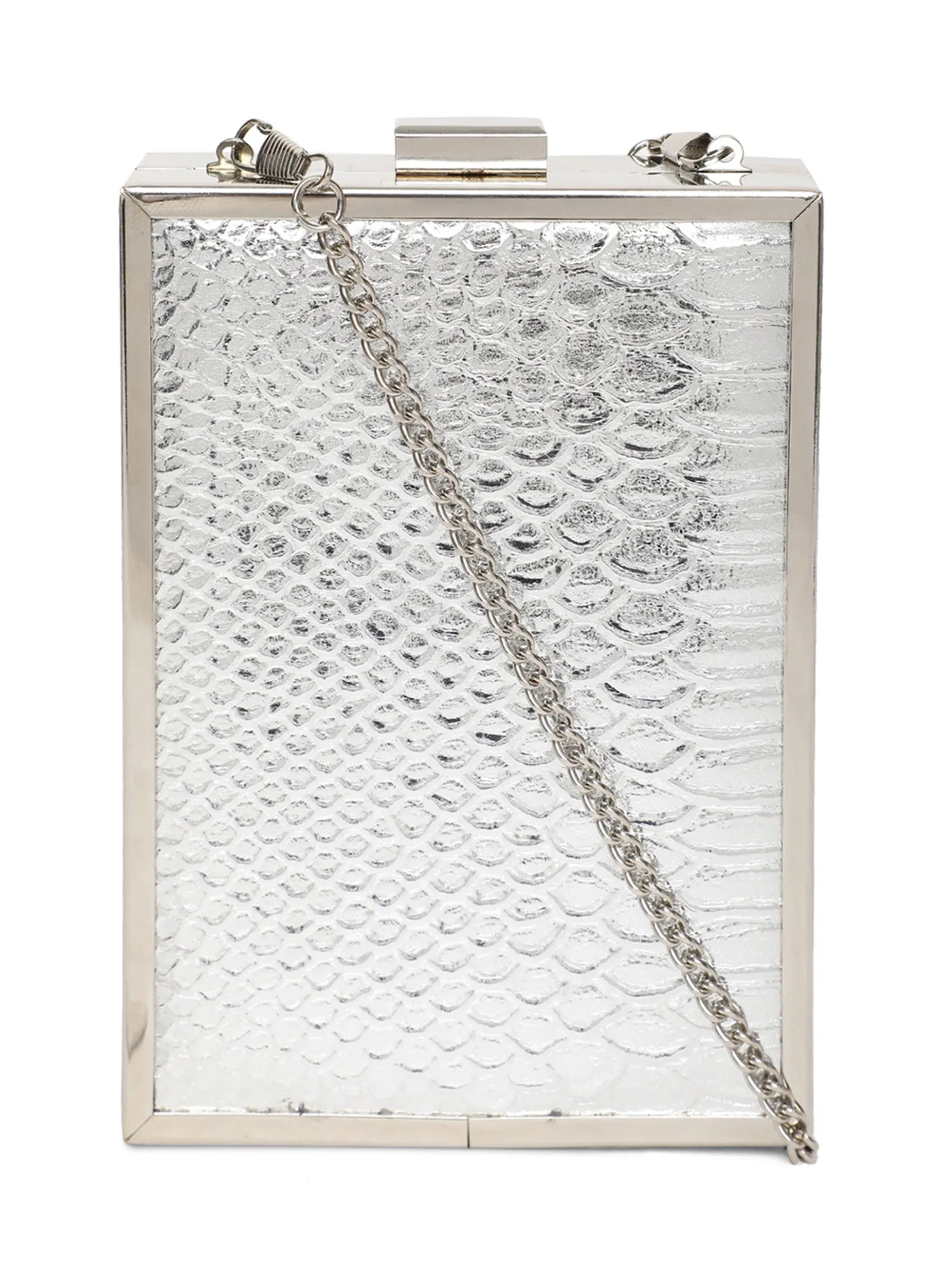 Kazo Silver Patterned Clutch
