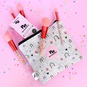 Kids Makeup Accessories Pack Cosmetic Bag and Twinkle Brush Set