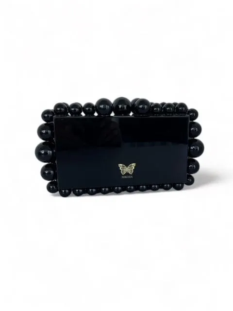 Kira Green Acrylic Pearl Clutch Bag By Nikoza Collection