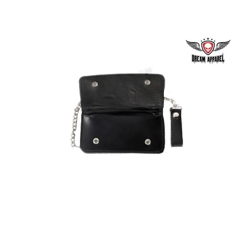 Leather Wallet With Flames
