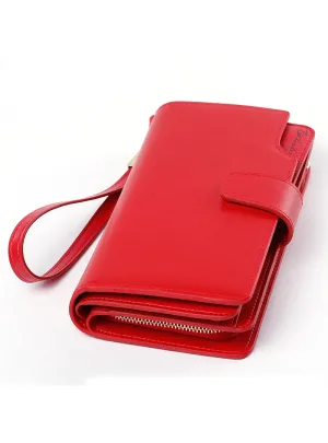 Leather Women Wallets Luxury Brand