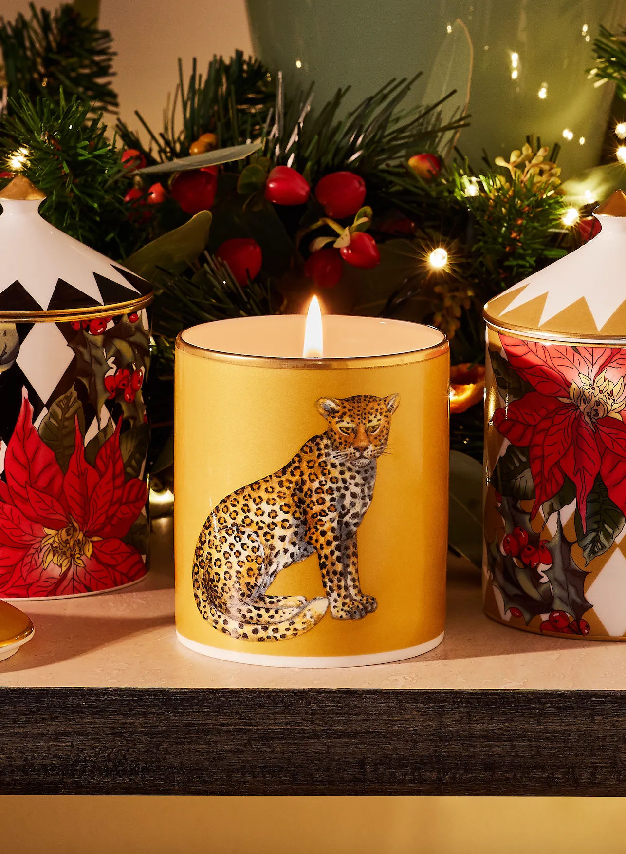Leopard Gold Jasmine Lidded Candle