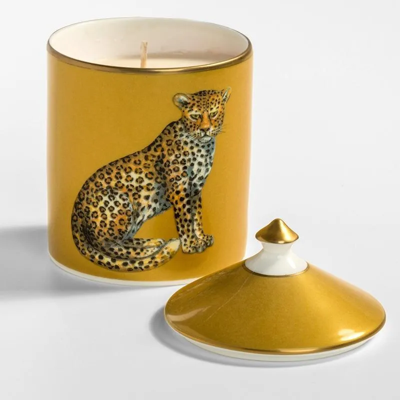 Leopard Gold Jasmine Lidded Candle