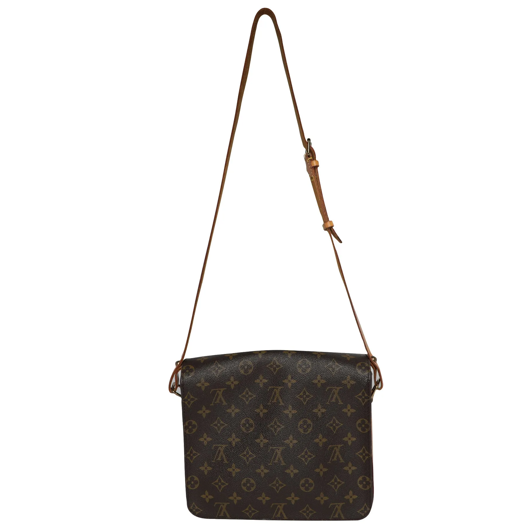 Louis Vuitton Cartouchiere Monogram Leather Crossbody Bag GM