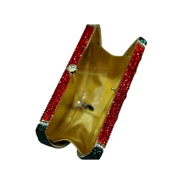 Luxury Crystal Rhinestone Watermelon Clutch