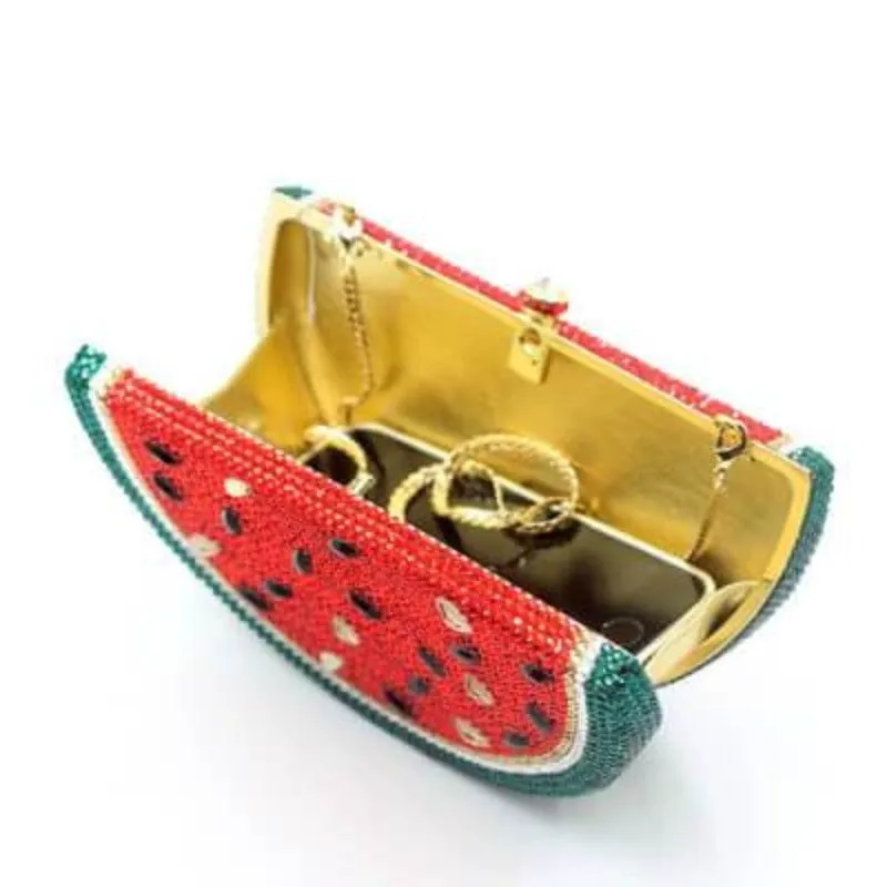 Luxury Crystal Rhinestone Watermelon Clutch