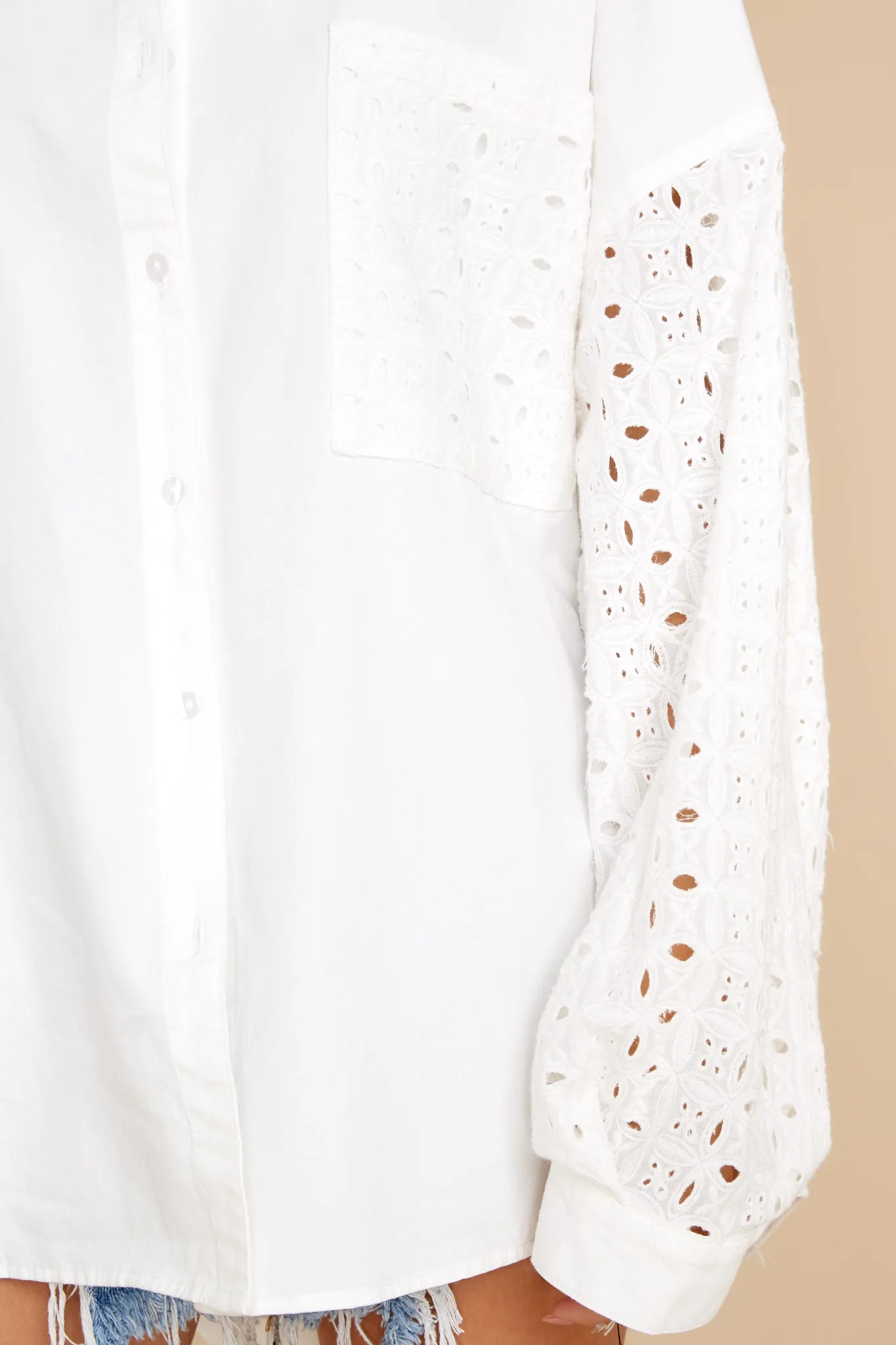 Made To Be Magnificent White Eyelet Top