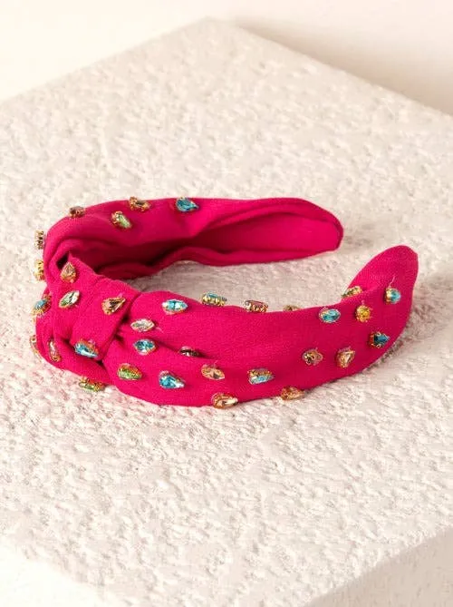 Magenta Gem Embellished Headband
