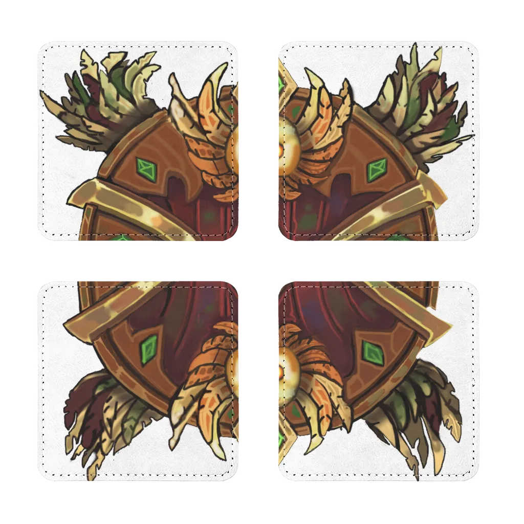 Magic Counter Shield Sublimation Coasters Pack of Four