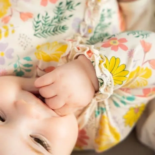 Magnetic Me Primrose Cottage Ruffle Ruched Modal Magnetic Footie