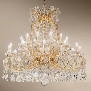 Magnificent 24-Arm Chandelier With Bohemian Crystals