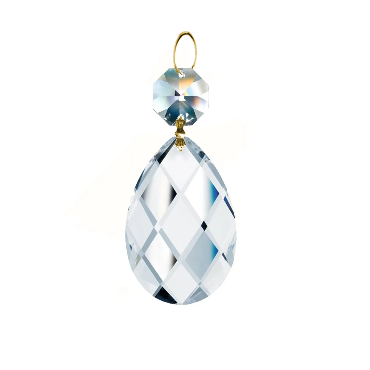 Magnificent Crystal Classic Almond Prism 2-inches Clear, 1 Crystal Bead
