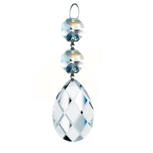 Magnificent Crystal Classic Almond Prism 2-inches Clear, 2 Crystal Beads