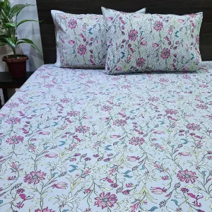 Magnificent Floral Cotton Bedsheet