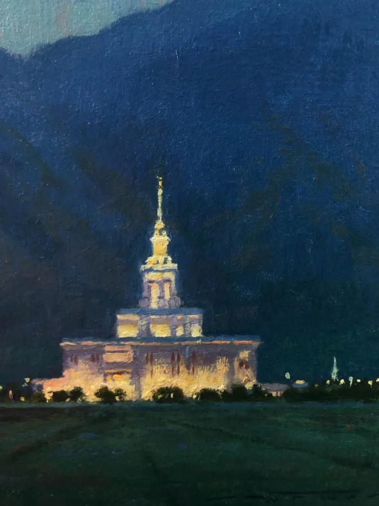 Magnificent Glow (Payson Temple) by Warren Neary