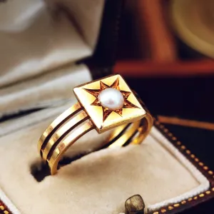 Magnificent Victorian Natural Pearl Ring
