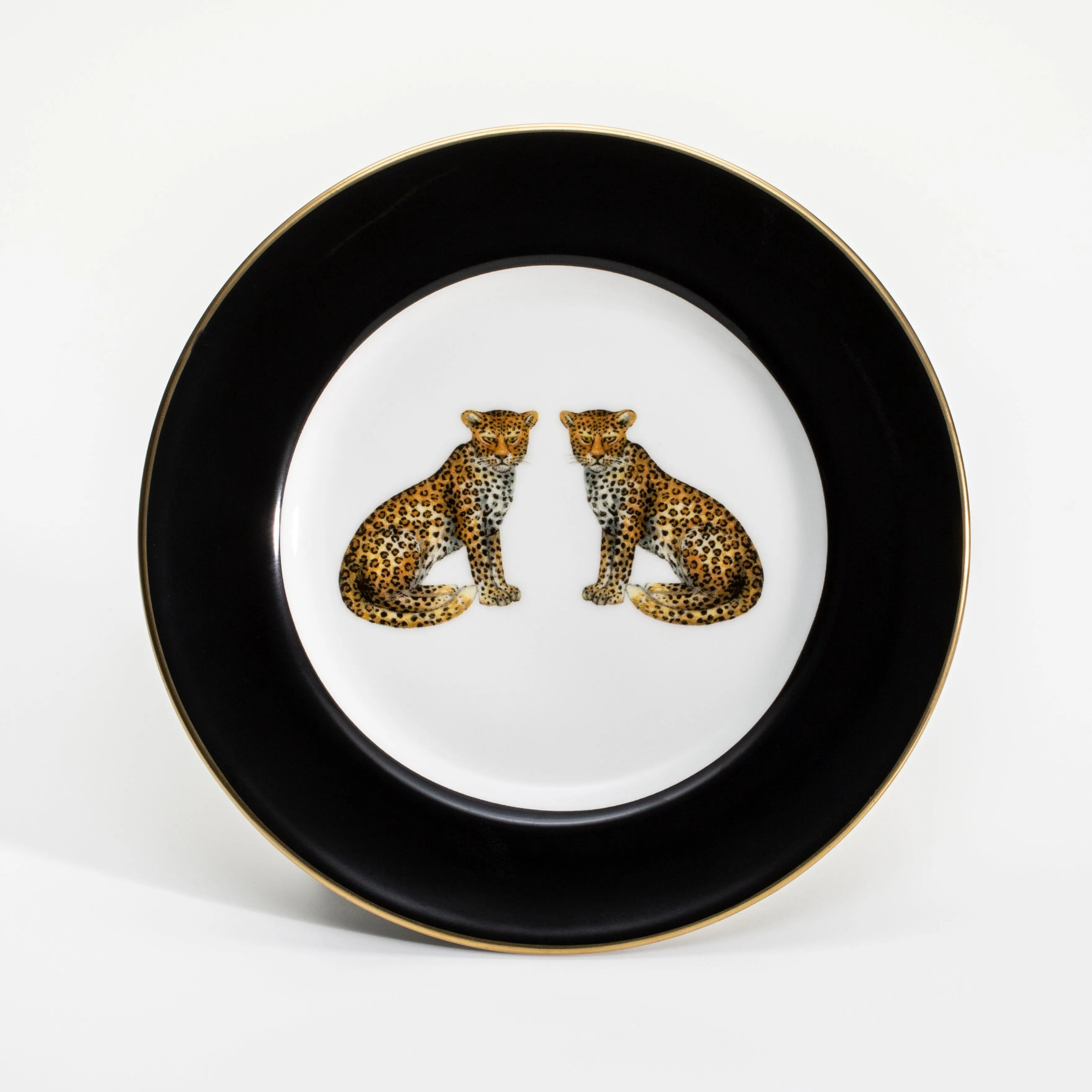 Magnificent Wildlife Leopard Black 6" Plate