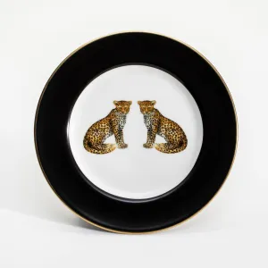 Magnificent Wildlife Leopard Black 6" Plate