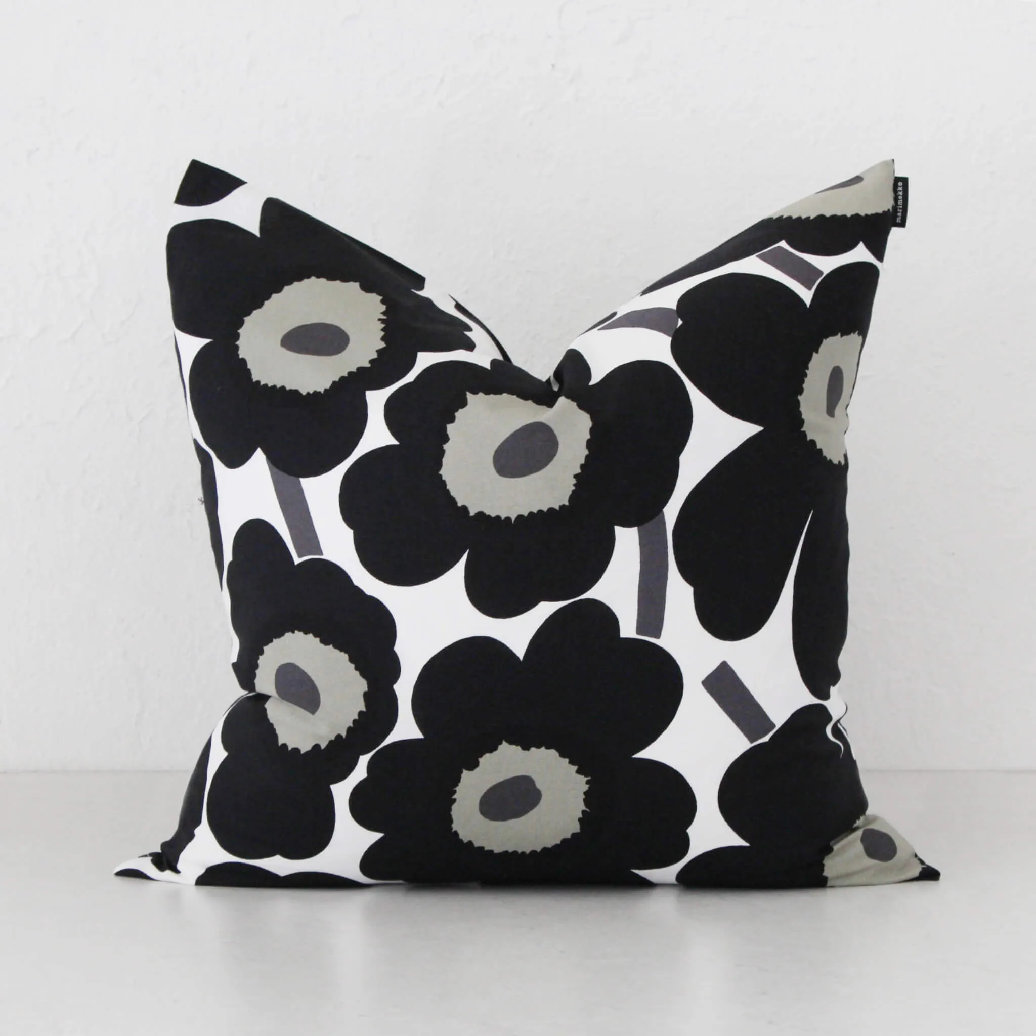 MARIMEKKO  |  UNIKKO MINI PATTERN CUSHION  |  50 X 50CM  |  BLACK   OLIVE  |  LTD EDITION AUST EXCLUSIVE