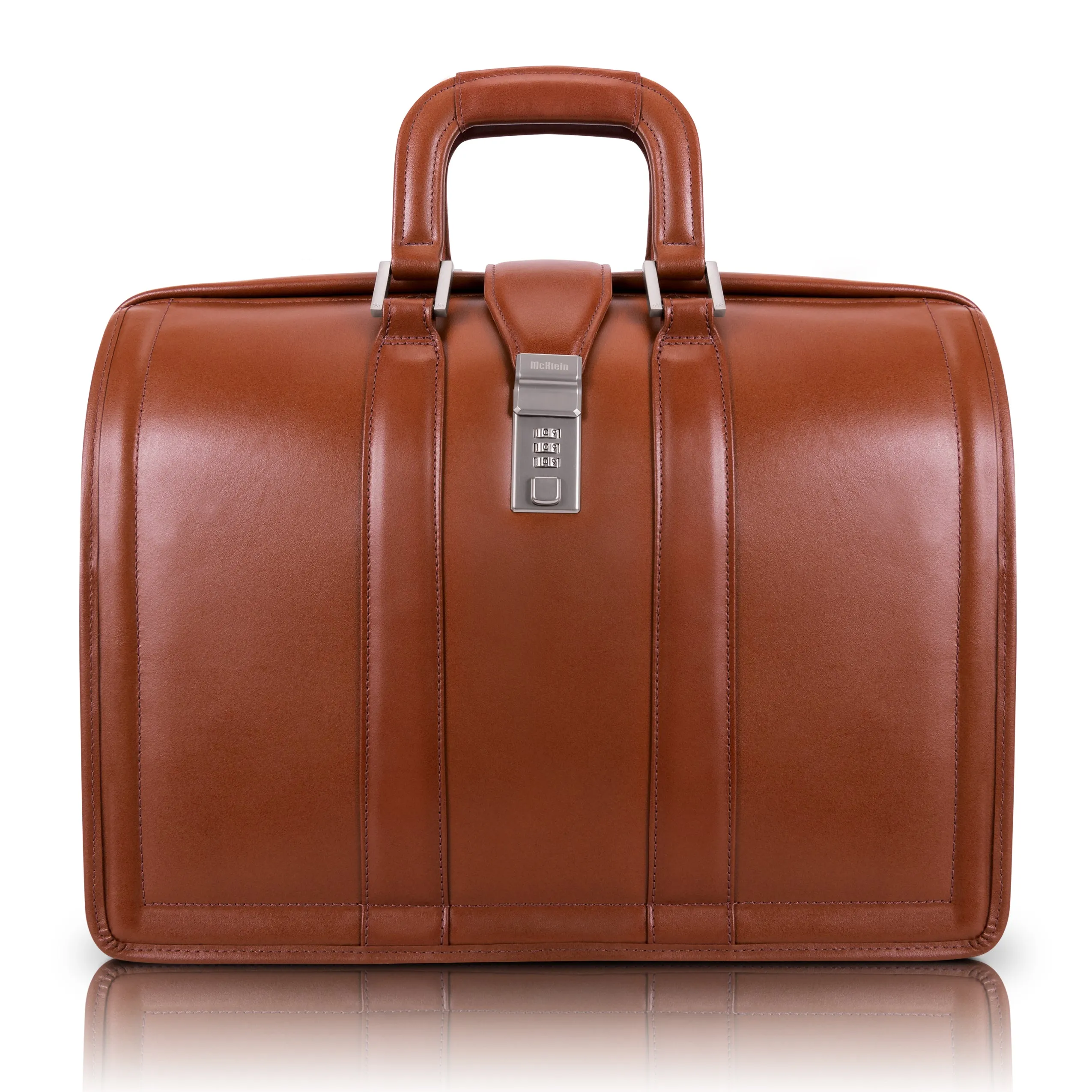 McKlein MORGAN 17" Leather Litigator Laptop Briefcase