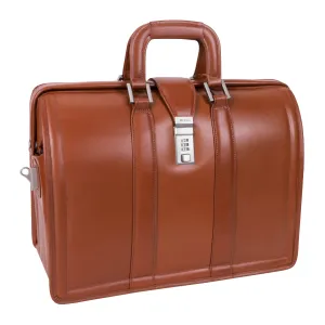 McKlein MORGAN 17" Leather Litigator Laptop Briefcase