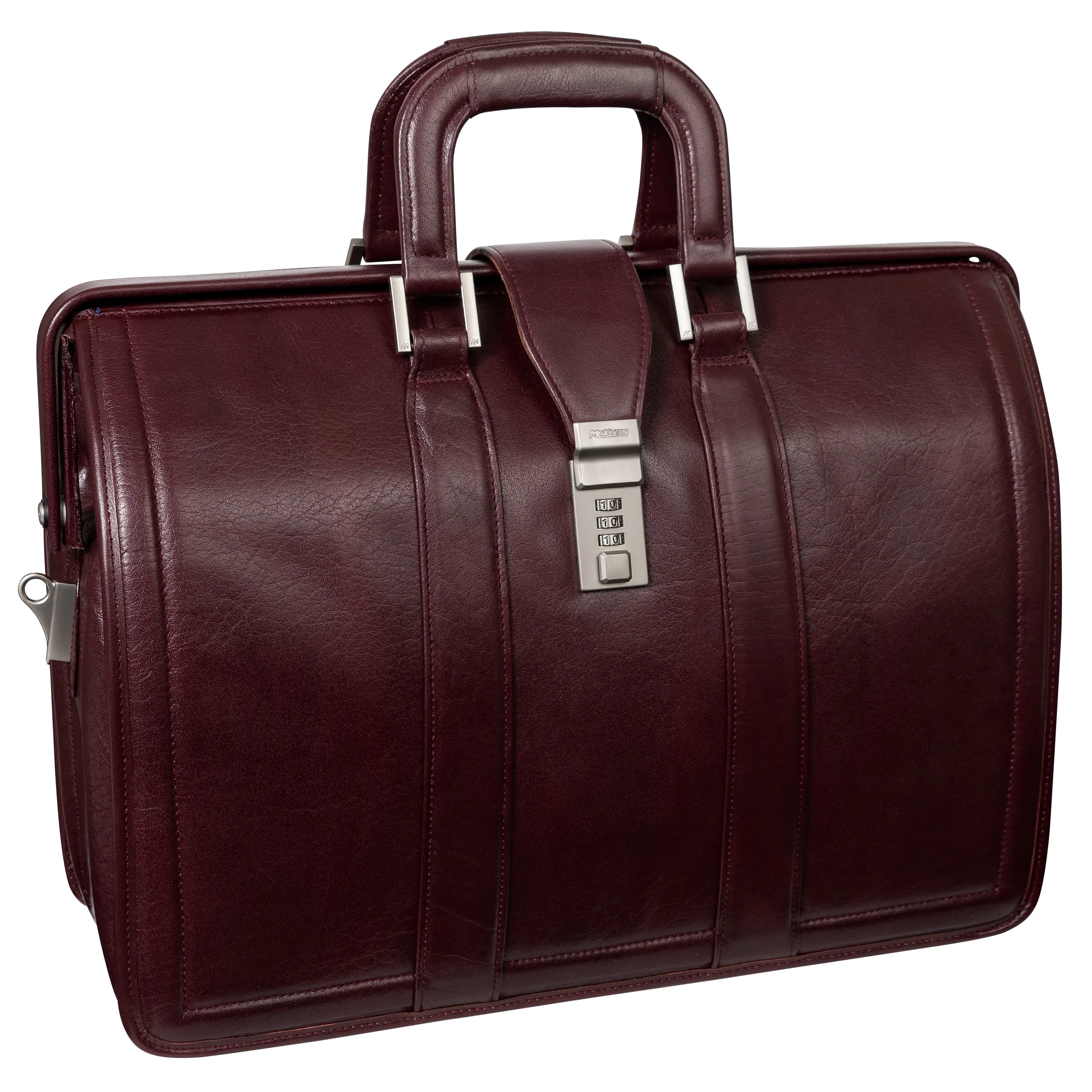 McKlein MORGAN 17" Leather Litigator Laptop Briefcase