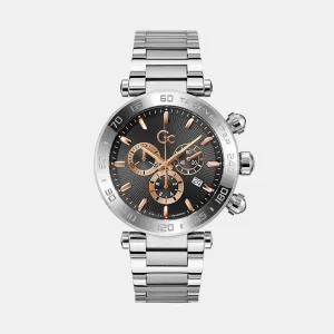Men Quartz Black Dial Chronograph Stainless Steel Watch Z50001G7MF