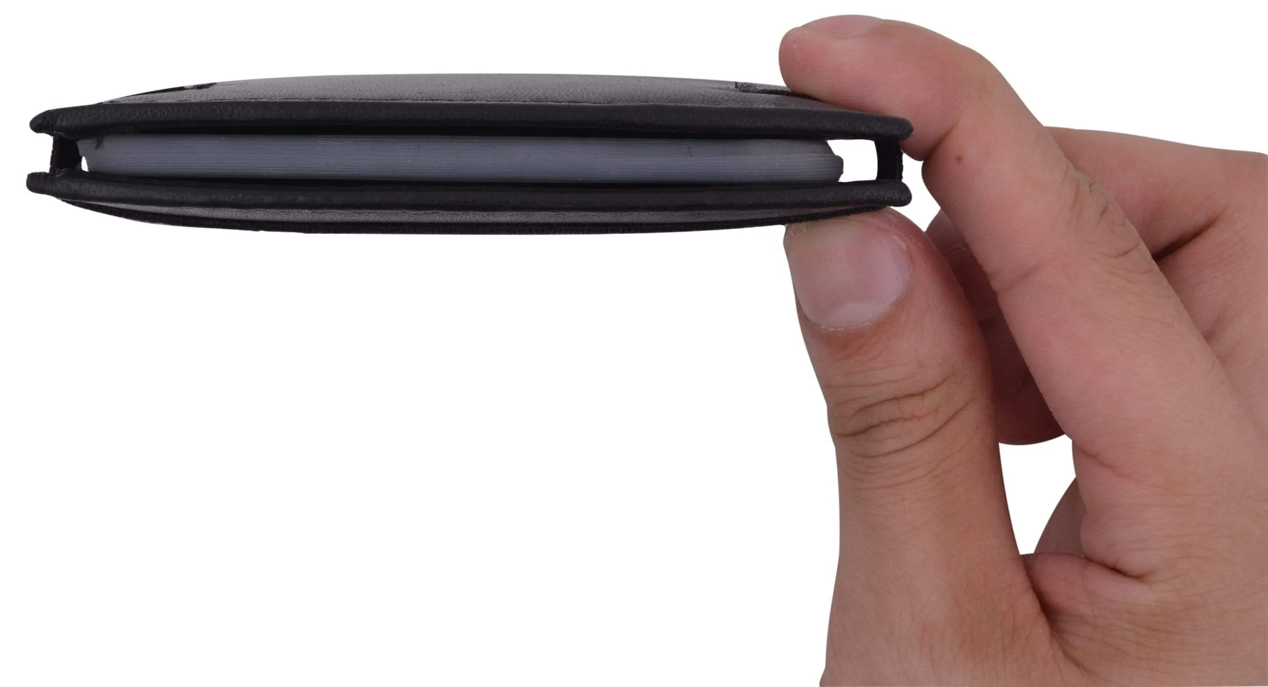 Men's Genuine Leather Multi-Credit Card Holder Wallet W/Protective Band