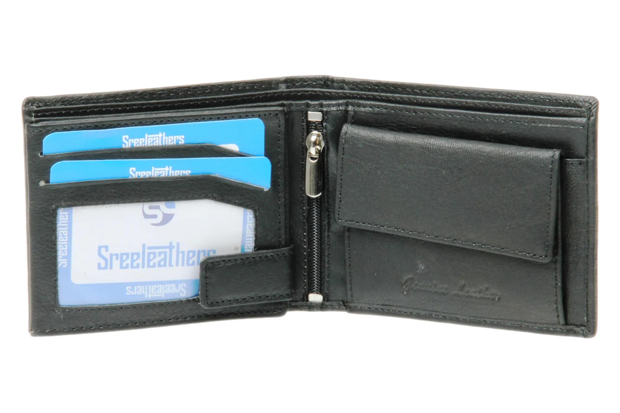 MENS LEATHER WALLET 42144 (BLACK)