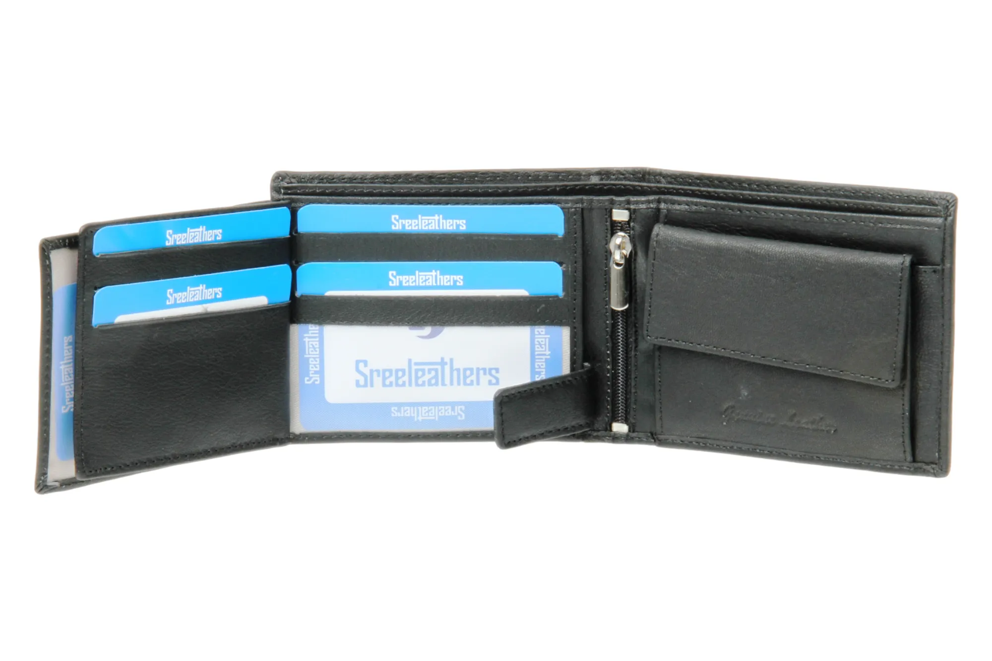 MENS LEATHER WALLET 42144 (BLACK)